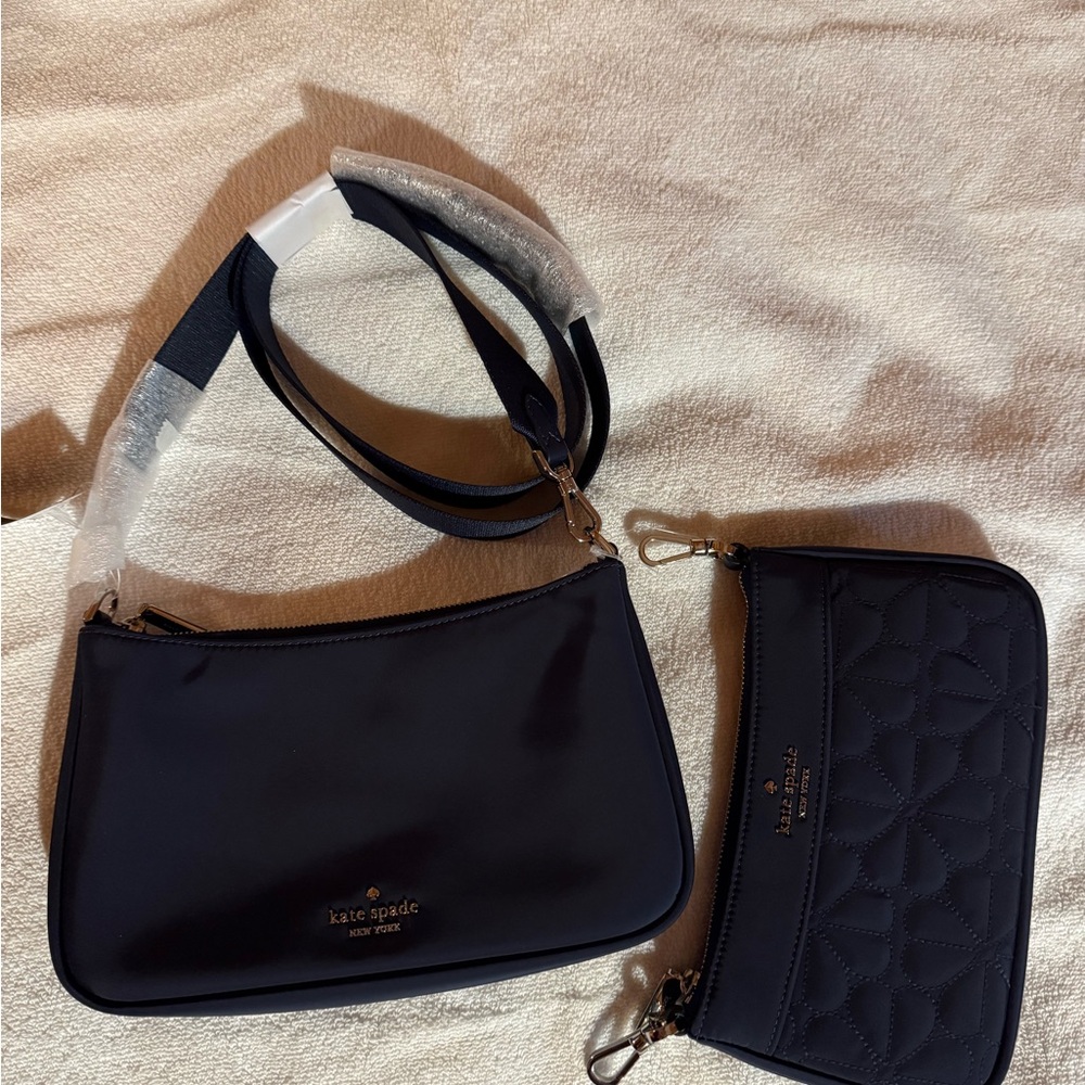 Kate Spade Navy Quilted Crossbody Bag - Picture 2 of 4